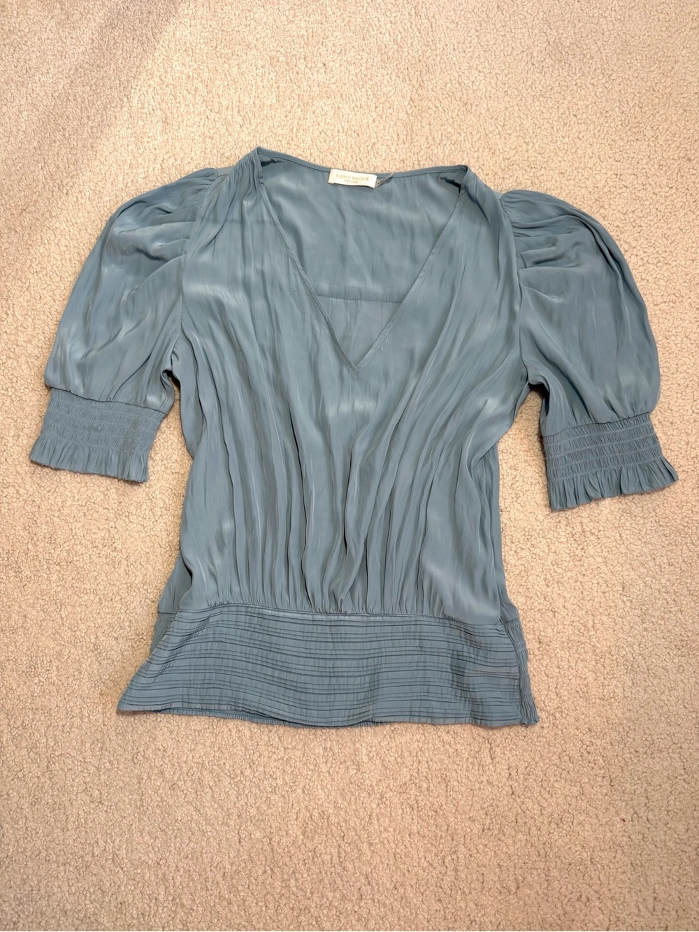 Ramy Brook New York Short-Sleeve V-Neck Blouse
